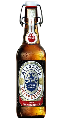 Flasche der Sorte Allgäuer Brauhaus Urtyp Export – zur Detailseite des Produkts