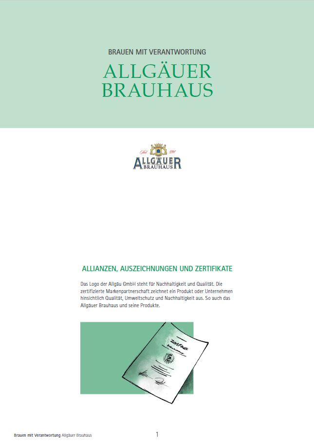 Dokumentseite mit Überschrift und Text über Zertifikate sowie das Bild eines Zertifikats.